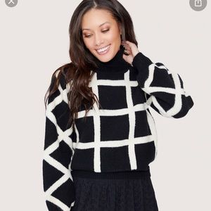 Lost + Wander NWOT checker turtleneck sweater
